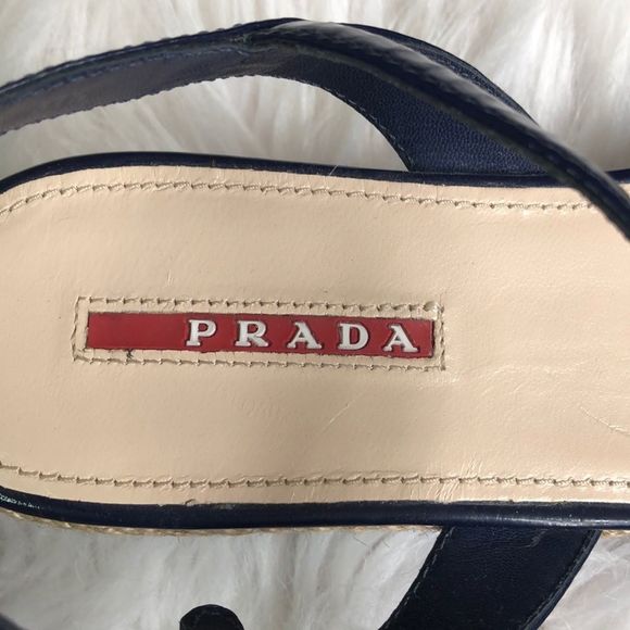 Prada Patent Leather Wedge Sandals - Picture 6 of 8